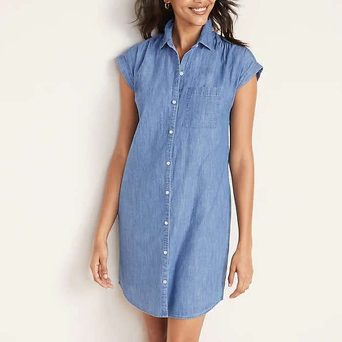 jean dress with pockets