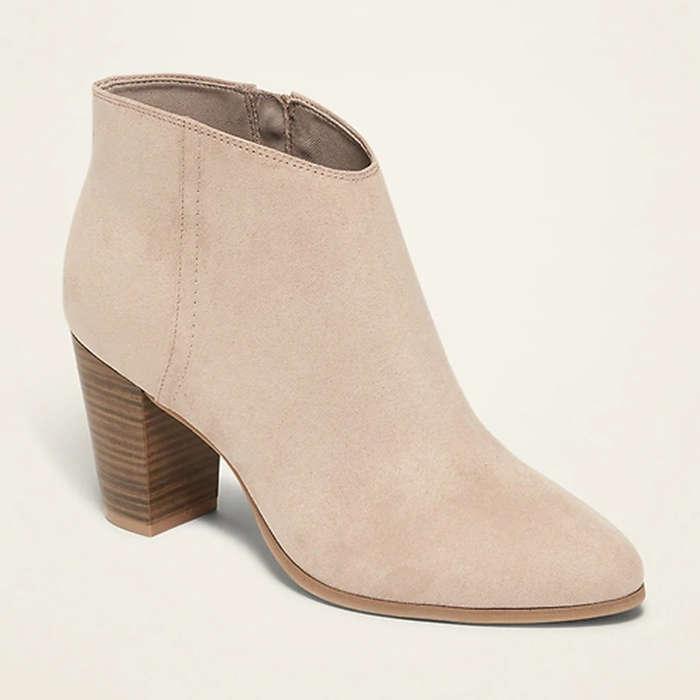 suede booties in spring