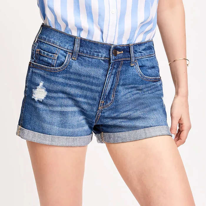 high waisted boyfriend jean shorts