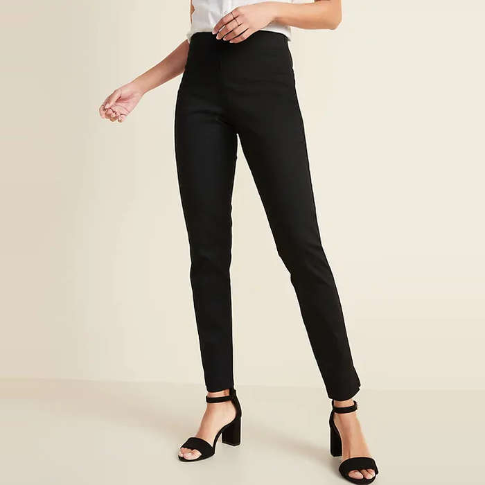 high waisted black work pants