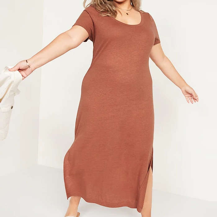 maxi t shirt dress plus size
