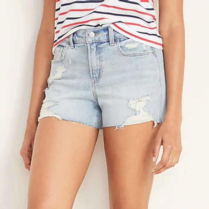 best distressed denim shorts