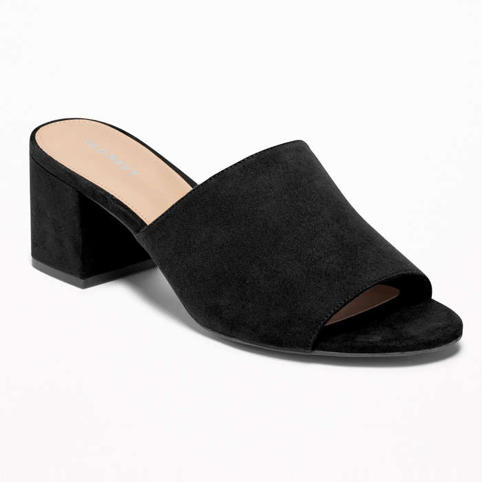 mule block heel sandal
