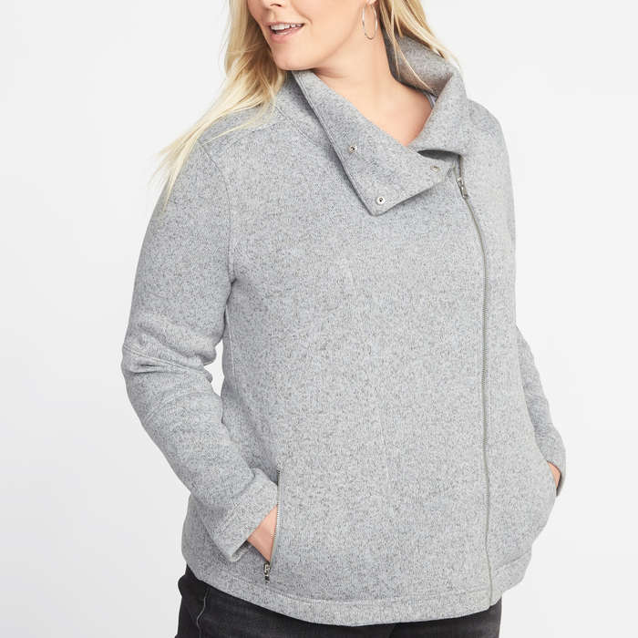 women's plus size fleece coats
