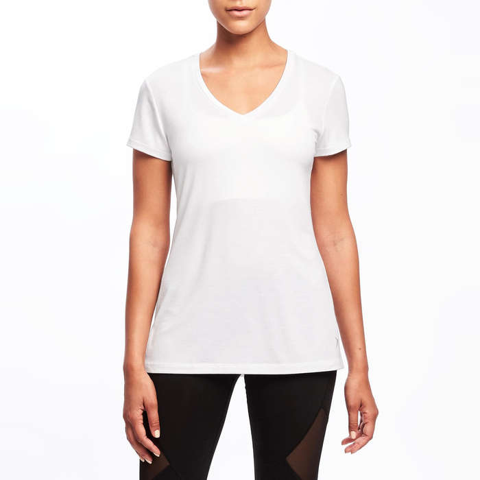 best deep v neck white t shirts