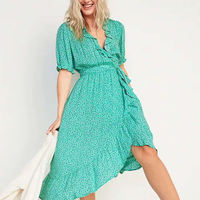 flattering wrap dress