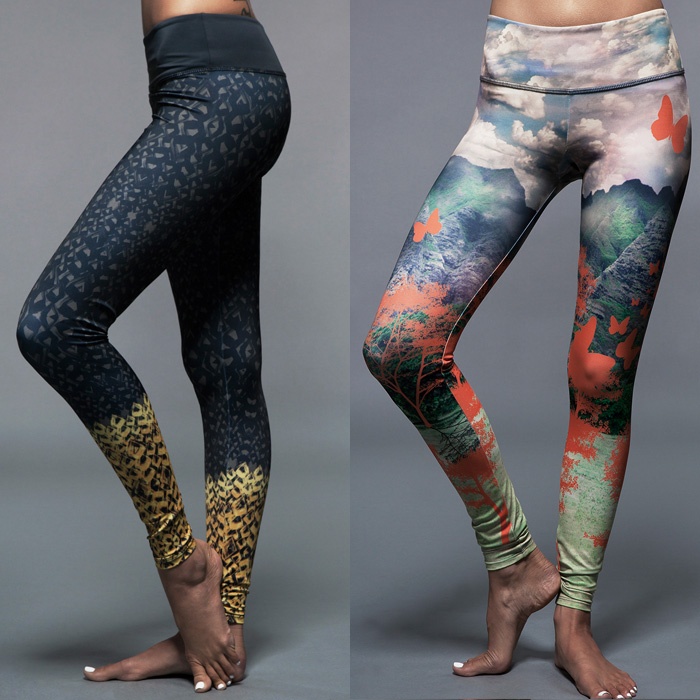 printed workout pants