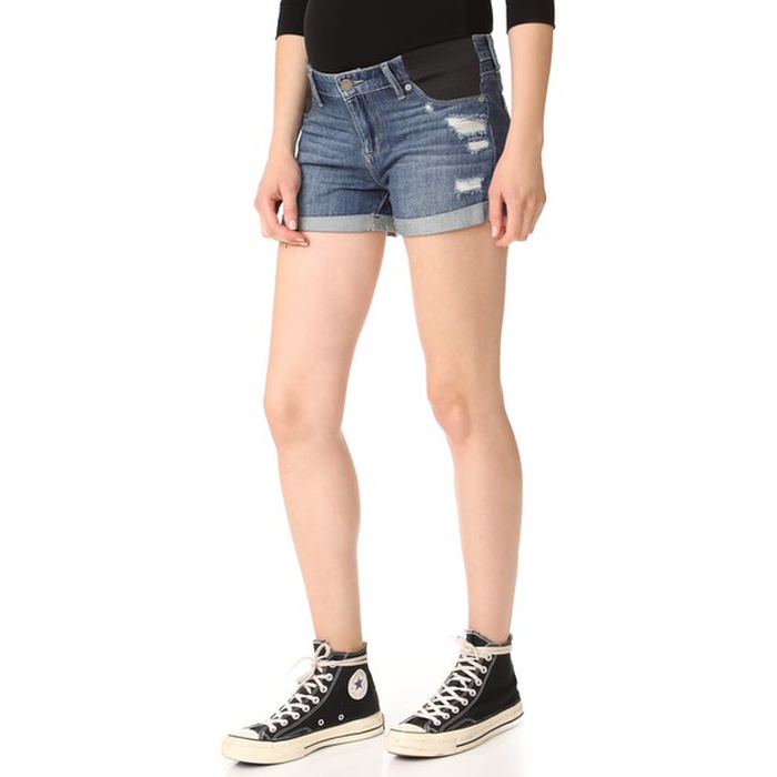 Maternity Denim Jean Shorts Lounge Shorts Pregnancy Short Pants Over The Belly Full Panel 2. Old Navy