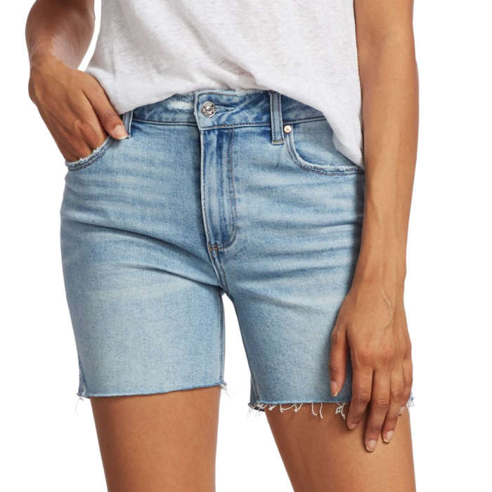 womens denim shorts mid length