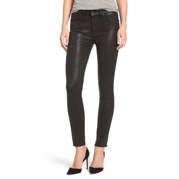 ladies coated skinny jeans