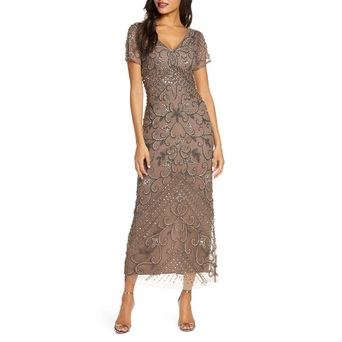copper mother of the bride dress