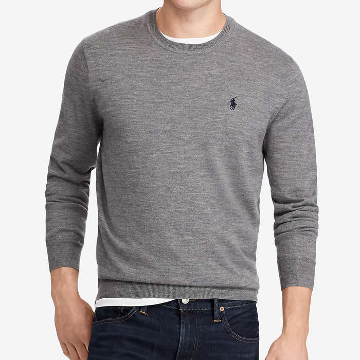 polo crew neck sweater