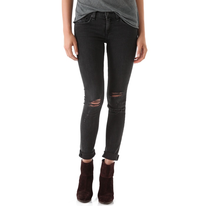 black vinyl jeans