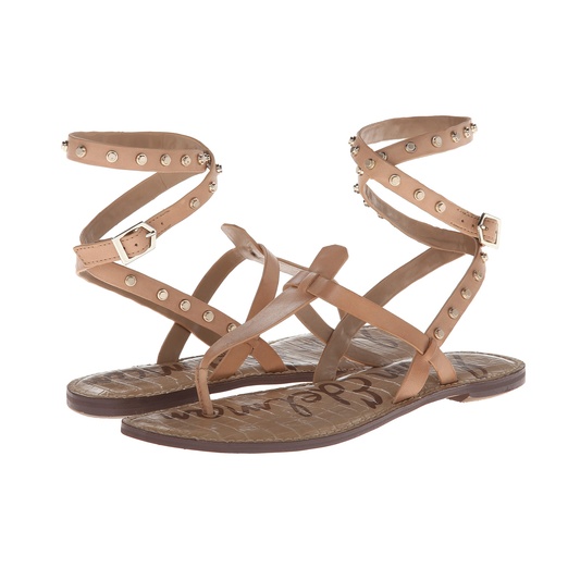 lace up nude flat sandals