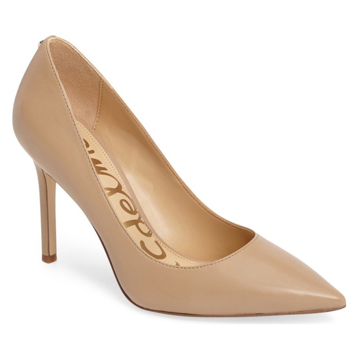 tan nude pumps