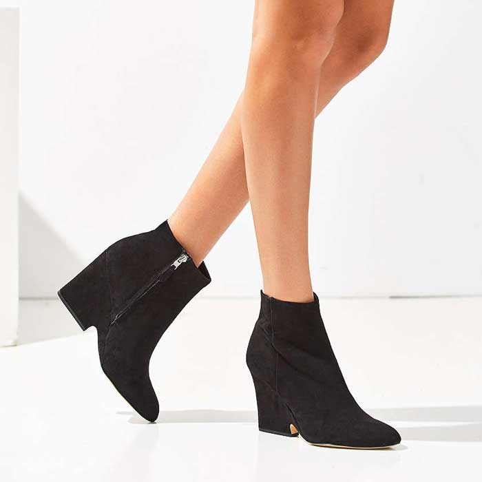 wedge heel booties