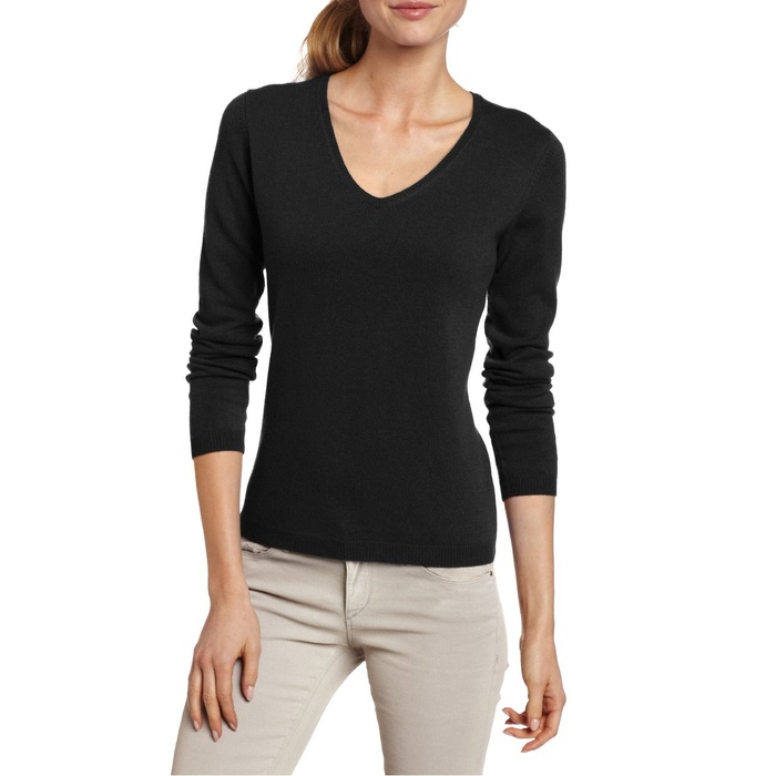 Sofie Women's Long Sleeve V-Neck Pullover Sweater | Rank & Style