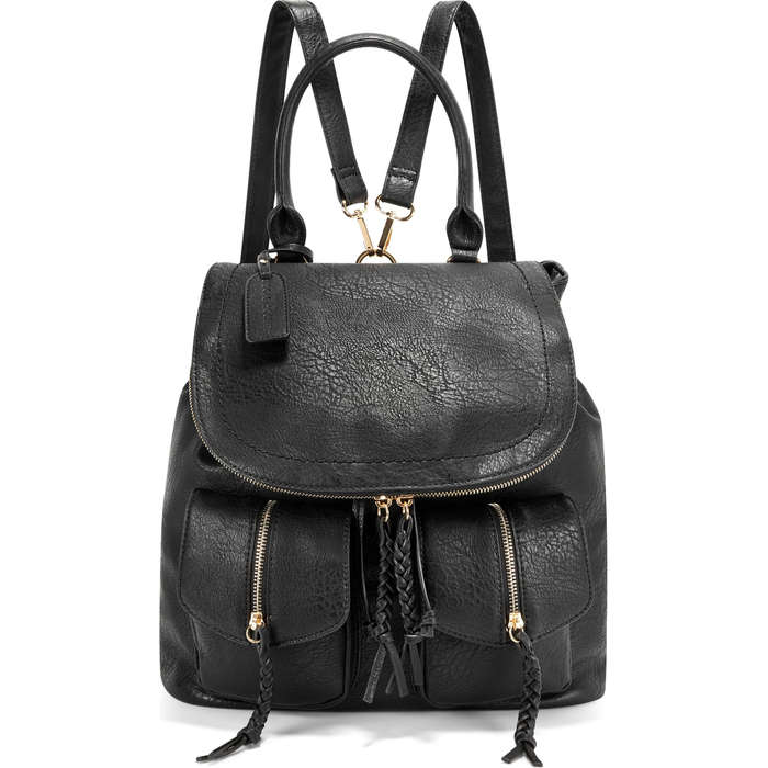 emery faux leather backpack