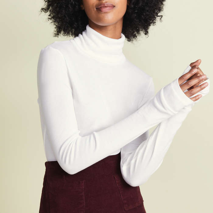 plain white turtleneck womens