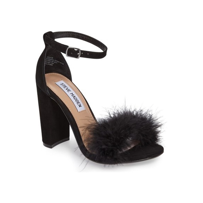 steve madden fur heels