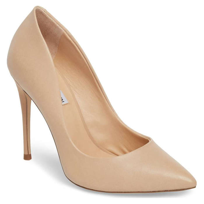 tan nude pumps