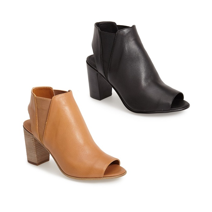 peep toe bootie