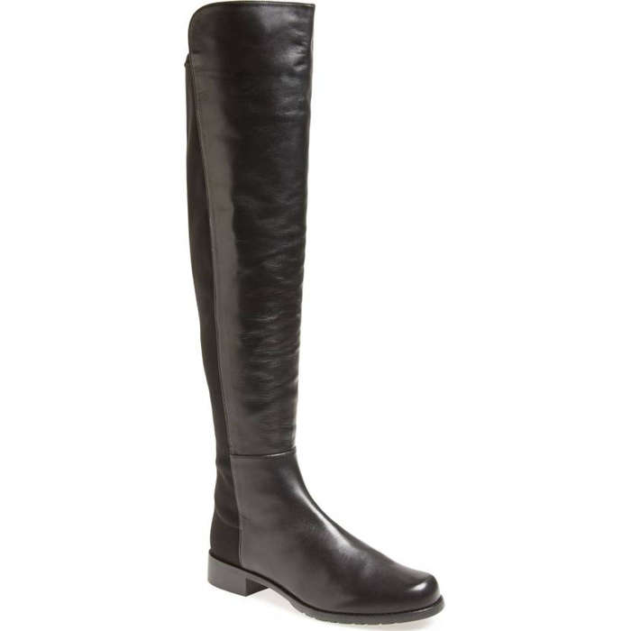 women's brown and black riding boots