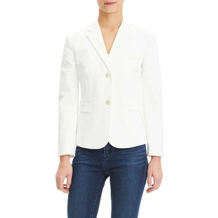 white slim blazer