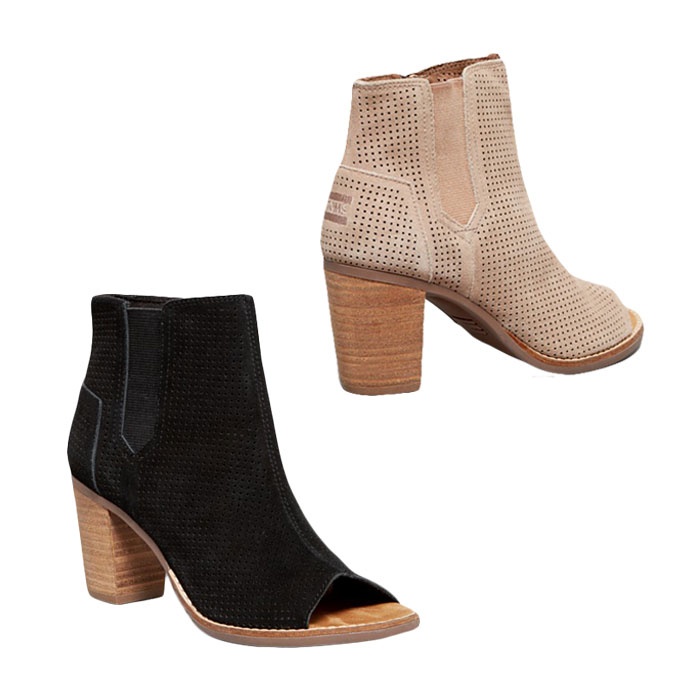 open toe booties for summer