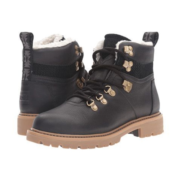 brown track sole boots