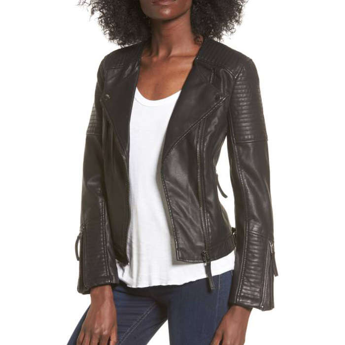 Top Luna Faux Leather Biker Jacket