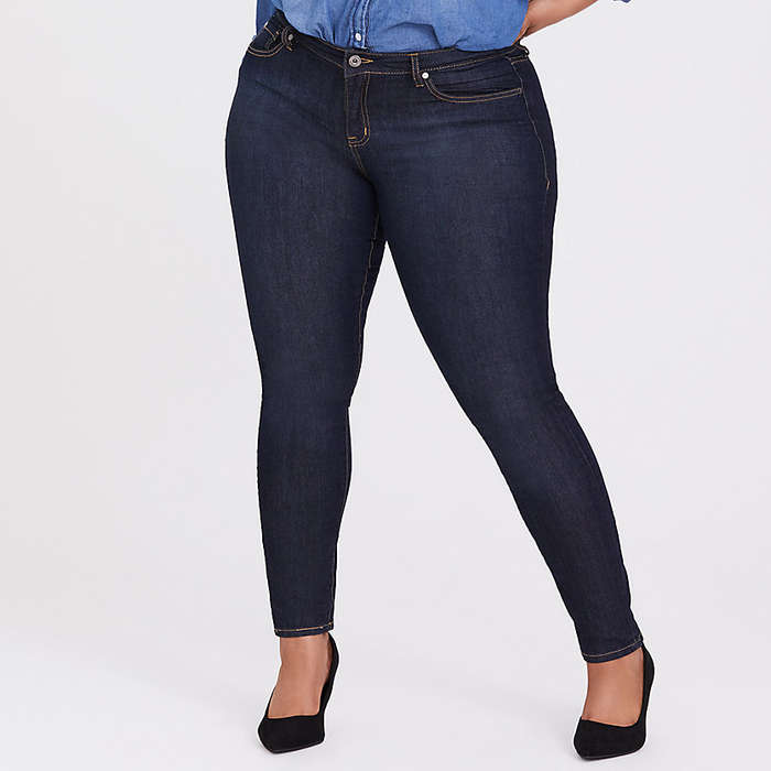 plus size low rise skinny jeans