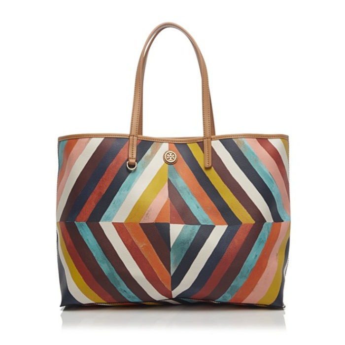 tory burch striped tote