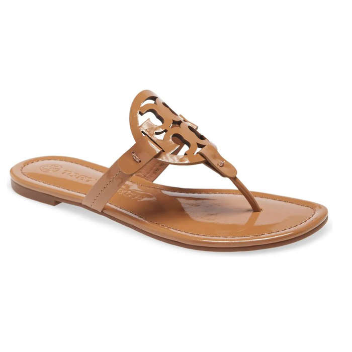 tory burch nude flip flops