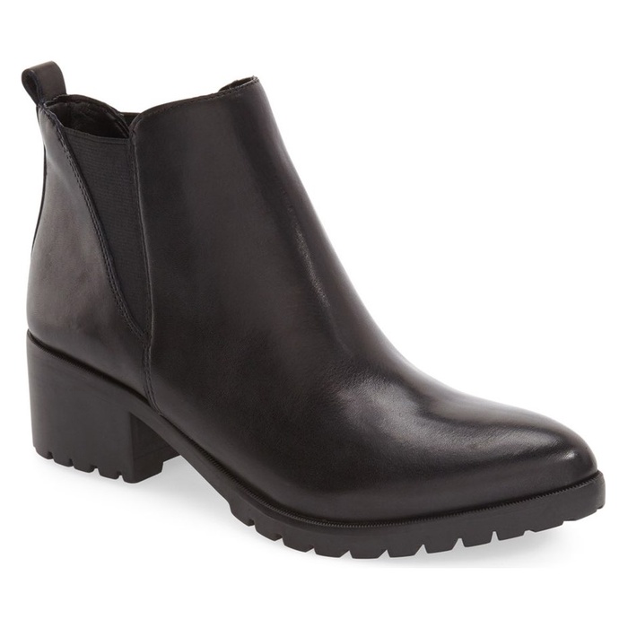 brown track sole boots
