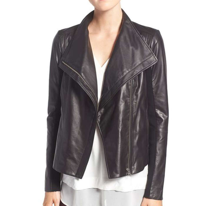 Leather jacket under overcoat Clearance