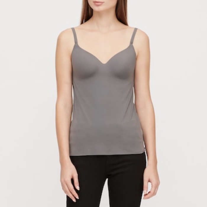 v neck cami built in bra