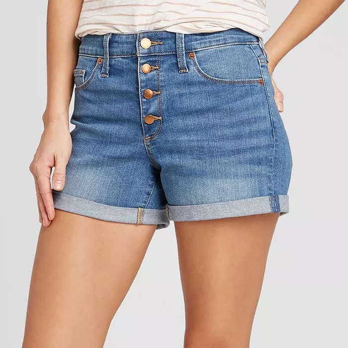 best high rise jean shorts