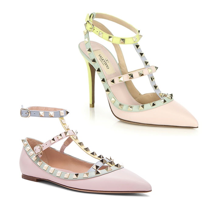studded pumps flat