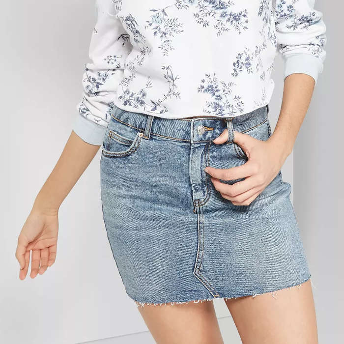 best denim skirts for curvy figures