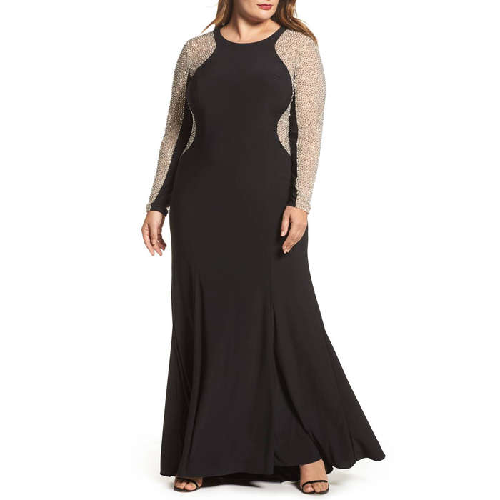 best evening gown style for plus size